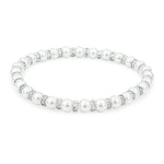 Load image into Gallery viewer, SO SEOUL Quinn Pearl in White with Multi Beads Austrian Crystal Elastic Bracelet
