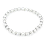 Load image into Gallery viewer, SO SEOUL Quinn Pearl in White with Multi Beads Austrian Crystal Elastic Bracelet