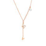 Load image into Gallery viewer, SO SEOUL Caria Butterfly Whisper Mother of Pearl with Pearl Rose Gold Fixed Necklace