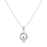 Load image into Gallery viewer, SO SEOUL Halo Open Circle Aurore Boreale Austrian Crystal Pendant Necklace