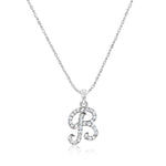 Load image into Gallery viewer, SO SEOUL Personalized Initial Alphabet Letter White Austrian Crystal Pendant Chain Necklace