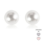 Load image into Gallery viewer, SO SEOUL Exquisite Swarovski® Crystal Pearl Classic White Pink Grey Round Pierced Stud Earrings
