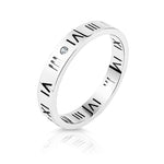 Load image into Gallery viewer, SO SEOUL Valeria Roman Numeral Encrusted White Austrian Crystal Silver/Rose Gold Ring