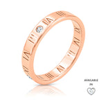 Load image into Gallery viewer, SO SEOUL Valeria Roman Numeral Encrusted White Austrian Crystal Silver/Rose Gold Ring