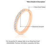 Load image into Gallery viewer, SO SEOUL Allista Classic Half Band Diamond Simulant Cubic Zirconia Rose Gold Ring