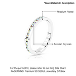 Load image into Gallery viewer, SO SEOUL Chiara Classic Encrusted Colored Austrian Crystal Single Row Full Band Ring