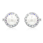 Load image into Gallery viewer, SO SEOUL Camellia Flower Oversized Pearl Austrian Crystal Rollover Clasp with Double Mini Brooch Set