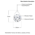 Load image into Gallery viewer, SO SEOUL Callista Teardrop Diamond Simulant Cubic Zirconia Pierced Stud Earrings