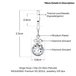 Load image into Gallery viewer, SO SEOUL Callista Perfume Bottle Design Diamond Simulant Cubic Zirconia Drop Hoop Earrings and Pendant Necklace Set