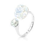 Load image into Gallery viewer, SO SEOUL Carina Adjustable Ring with Cushion-Cut Moonlight or Light Sapphire Swarovski® Crystal Accent