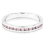 Load image into Gallery viewer, SO SEOUL Chiara Classic Ring with Aurore Boreale, Pink, and Blue Austrian Crystal Encrusted Single Row Band