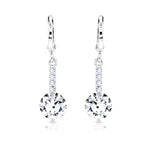 Load image into Gallery viewer, SO SEOUL Lic Crown Solitaire White or Purple Simulated Diamond Cubic Zirconia Necklace and Earrings Set