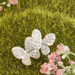Load image into Gallery viewer, SO SEOUL Caria Double 2D Butterfly Aurore Boreale Crystal Rollover Clasp Brooch-Gift for Mums