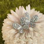 Load image into Gallery viewer, SO SEOUL Caria Double 2D Butterfly Aurore Boreale Crystal Rollover Clasp Brooch-Gift for Mums