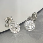 Load image into Gallery viewer, SO SEOUL Callista Teardrop Diamond Simulant Cubic Zirconia Pierced Stud Earrings