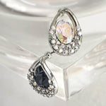 Load image into Gallery viewer, SO SEOUL Enchanted Teardrop Aurore Boreale or Montana Swarovski® Crystal Pierced Stud Earrings