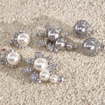 Load image into Gallery viewer, SO SEOUL Leilani Blossom with Pearl Austrian Crystal Rollover Clasp with Double Mini Baby Brooch Set