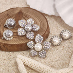 Load image into Gallery viewer, SO SEOUL Leilani Flower Austrian Crystal Rollover Clasp with Double Mini Baby Brooch Set