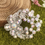 Load image into Gallery viewer, SO SEOUL Leilani Flower Bouquet Aurore Boreale Austrian Crystal Rollover Clasp Brooch