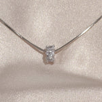 Load image into Gallery viewer, SO SEOUL Aurelia Timeless Rolling Barrel Diamond Simulant Cubic Zirconia Pendant Chain Necklace