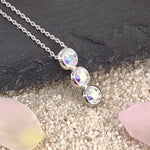 Load image into Gallery viewer, SO SEOUL Bella Classic Triple Aurore Boreale Swarovski® Crystal Adjustable Necklace