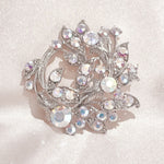 Load image into Gallery viewer, SO SEOUL Leilani Oversized Flower Bouquet Aurore Boreale Austrian Crystal Rollover Clasp Brooch