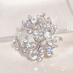 Load image into Gallery viewer, SO SEOUL Leilani Oversized Flower Bouquet Aurore Boreale Austrian Crystal Rollover Clasp Brooch