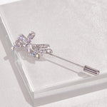 Load image into Gallery viewer, SO SEOUL Graceful Lifelong Ribbon Bow Aurore Boreale Austrian Crystal Metal Lapel Pin Brooch