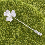 Load image into Gallery viewer, SO SEOUL Alette Three-Leaf Heart Clover Aurore Boreale Austrian Crystal Metal Lapel Pin Brooch