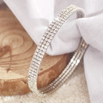 Load image into Gallery viewer, SO SEOUL Chiara Classic Triple Row Together Austrian Crystal Circle Adjustable Open-End Bangle