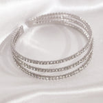 Load image into Gallery viewer, SO SEOUL Chiara Classic Triple Row White Austrian Crystal Open End Bangle