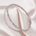 Load image into Gallery viewer, SO SEOUL Chiara Classic Emerald Single Row Austrian Crystal Circle Spiral Adjustable Open-End Bangle