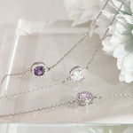 Load image into Gallery viewer, SO SEOUL Halo Cushion Cut Square Shaped Diamond Simulant Cubic Zirconia Adjustable Bracelet