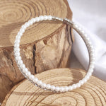 Load image into Gallery viewer, SO SEOUL Chiara Classic Double Row Pearl Austrian Crystal Adjustable Open-End Bangle