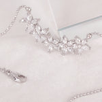 Load image into Gallery viewer, SO SEOUL Leilani Flower Petals Quintuple Diamond Simulant Cubic Zirconia with Fixed Chain Necklace