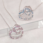 Load image into Gallery viewer, SO SEOUL Amora Love Heart Mixed Colored Austrian Crystal Pendant Chain Necklace