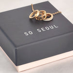 Load image into Gallery viewer, SO SEOUL Roman Numeral Rolling Barrel Austrian Crystal Rose Gold Pendant Necklace