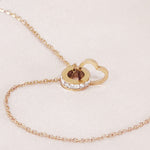 Load image into Gallery viewer, SO SEOUL Aurelia Barrel Love Interlocking Diamond Simulant Cubic Zirconia Rose Gold Pendant Necklace