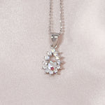 Load image into Gallery viewer, SO SEOUL Glimmer Teardrop Aurore Boreale Austrian Crystal Pendant Chain Necklace