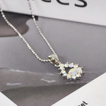 Load image into Gallery viewer, SO SEOUL Glimmer Teardrop Aurore Boreale Austrian Crystal Pendant Chain Necklace