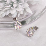 Load image into Gallery viewer, SO SEOUL Glimmer Teardrop Aurore Boreale Austrian Crystal Pierced Stud Earrings