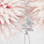 Load image into Gallery viewer, SO SEOUL Caria Flying Butterfly Aurore Boreale Austrian Crystal Pendant Necklace