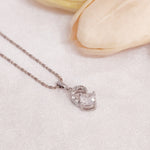 Load image into Gallery viewer, SO SEOUL Callista Twisted Infinite Diamond Simulant Pendant Chain Necklace