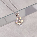 Load image into Gallery viewer, SO SEOUL Kaleidoscope Floral Aurore Boreale Austrian Crystal Pendant Chain Necklace