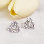Load image into Gallery viewer, SO SEOUL Glimmer Triple Aurore Boreale Austrian Crystal Pierced Stud Earrings