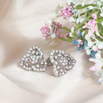 Load image into Gallery viewer, SO SEOUL Glimmer Triple Aurore Boreale Austrian Crystal Pierced Stud Earrings
