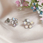 Load image into Gallery viewer, SO SEOUL Kaleidoscope Floral Aurore Boreale Austrian Crystal Pierced Stud Earrings