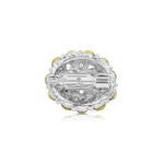 Load image into Gallery viewer, SO SEOUL Austrian Crystal Halo Brooch Pin with Oval Cut Design for Hijabs and Garments