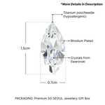 Load image into Gallery viewer, SO SEOUL Caria Butterfly Moonlight/Montana Swarovski® Crystal Pierced Stud Earrings