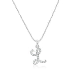 Load image into Gallery viewer, SO SEOUL Personalized Initial Alphabet Letter White Austrian Crystal Pendant Chain Necklace